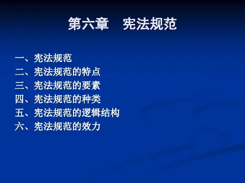 第六章  宪法规范