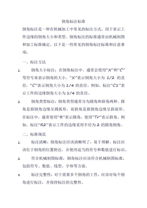 倒角标注标准