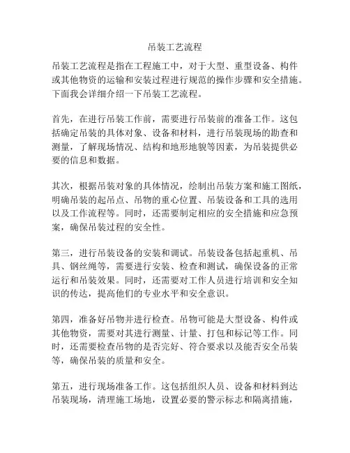 吊装工艺流程