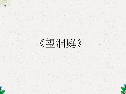 四年级下册语文课件-望洞庭_人教新课标