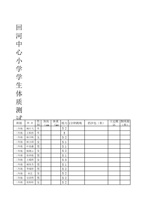2014体育测试