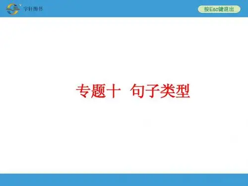 专题十  句子类型