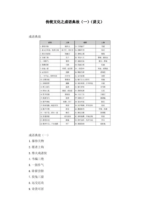 教资综合素质：传统文化之成语典故(一)(讲义+笔记)