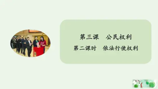 人教部编版八年级道德与法治下册课件依法行使权利