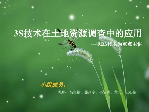 土地资源作业-3S技术在土地资源调查中的应用