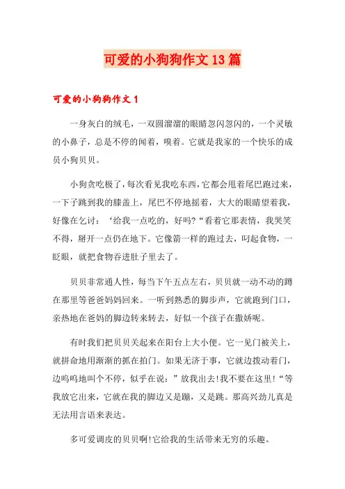 可爱的小狗狗作文13篇