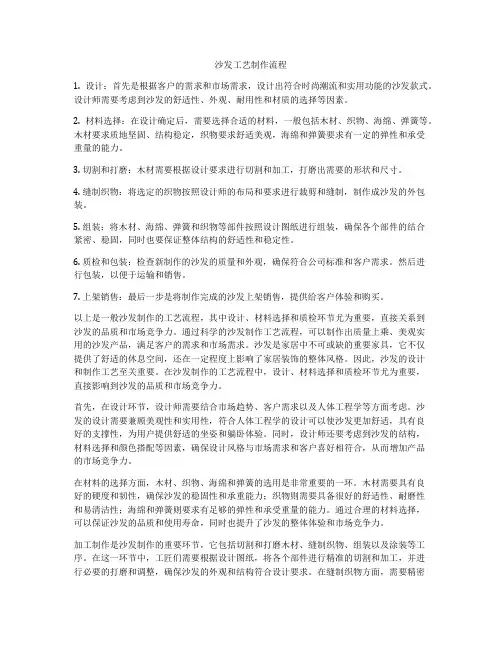 沙发工艺制作流程