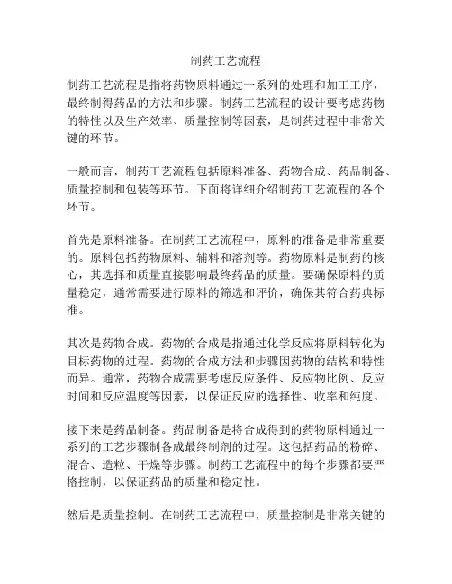 制药工艺流程