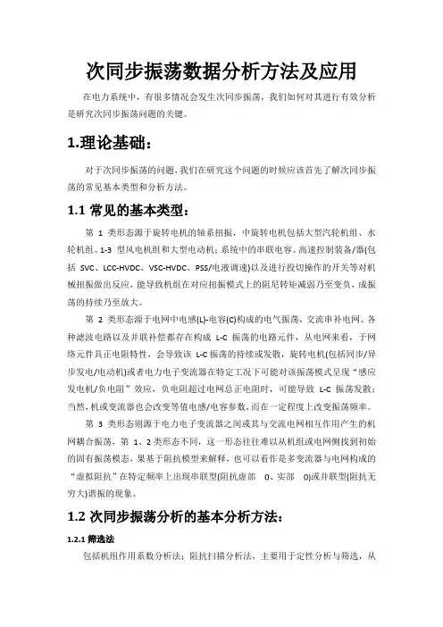 次同步振荡数据分析方法及应用