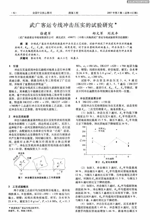 武广客运专线冲击压实的试验研究