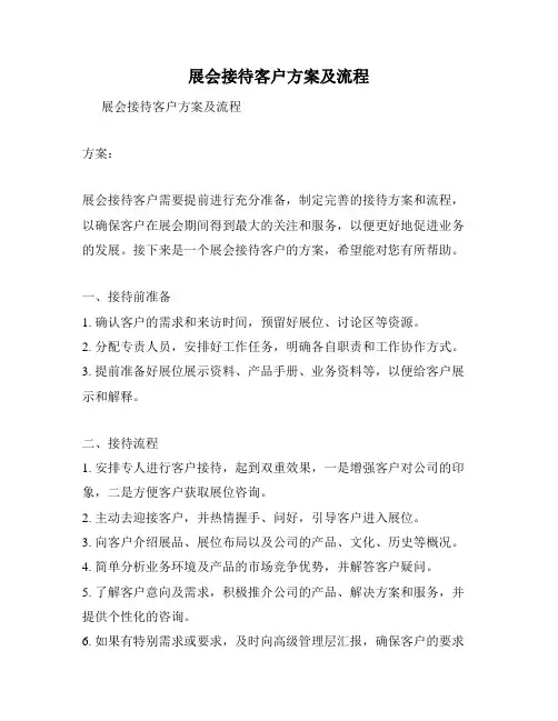 展会接待客户方案及流程