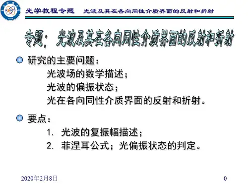 光波及其在各向同性介质界面的反射和折射