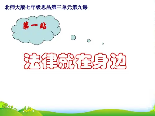 七年级政治下册 第9课 法律与生活—法律就在身边课件 北师大