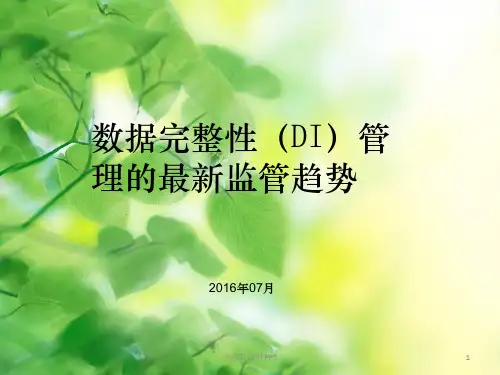数据完整性管理培训完整ppt课件