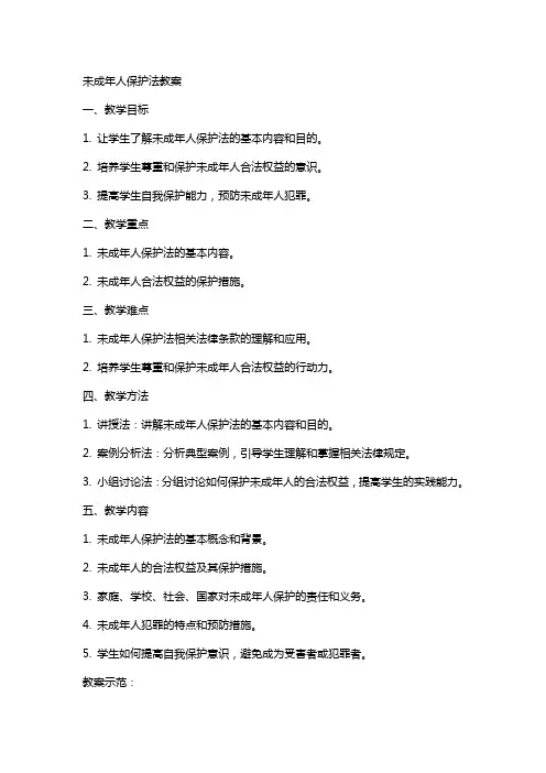 未成年保护法教案