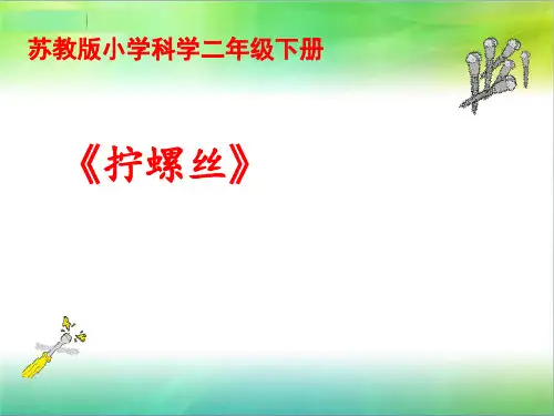 苏教版二年级下册科学11.拧螺丝 课件(19张ppt)