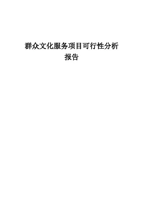 群众文化服务项目可行性分析报告