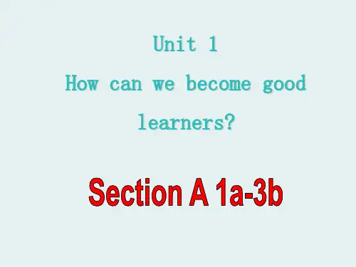 新人教版九年级上册英语Unit1  How can we become good learners？