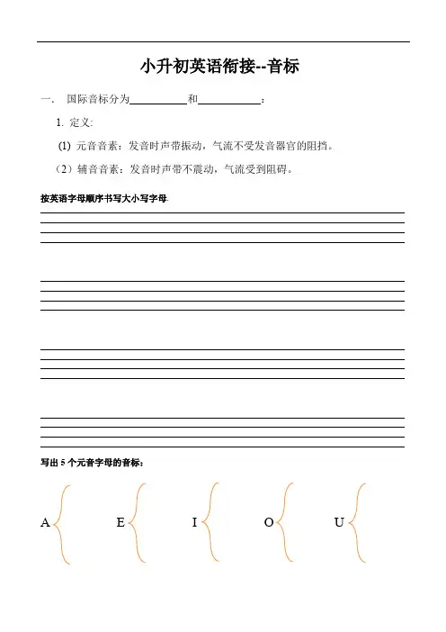 小升初英语专题讲义--音标