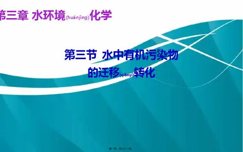 (ppt版)水中有机污染物的迁移转化