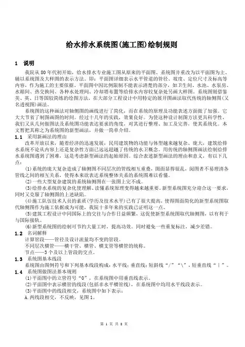 给水排水系统图