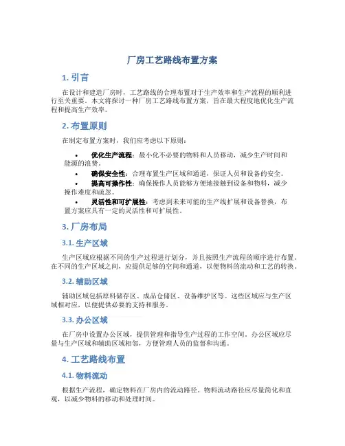 厂房工艺路线布置方案