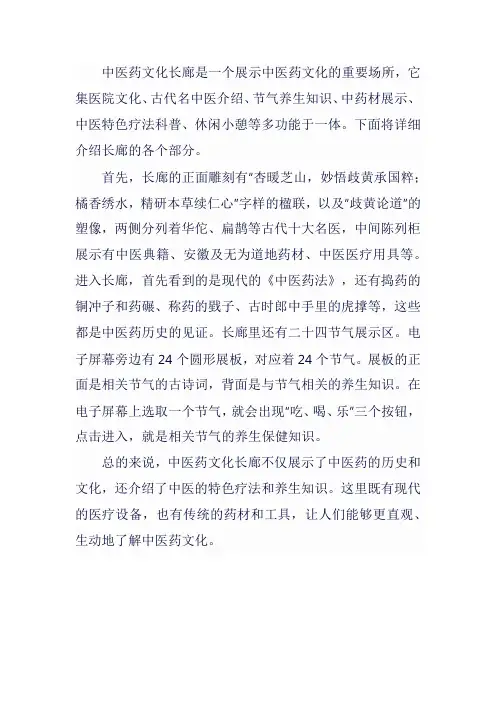 中医药文化长廊讲解