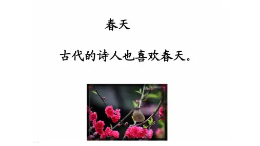新版苏教版一年级下册语文 7春晓