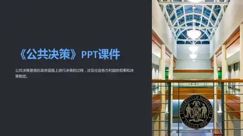 《公共决策》课件