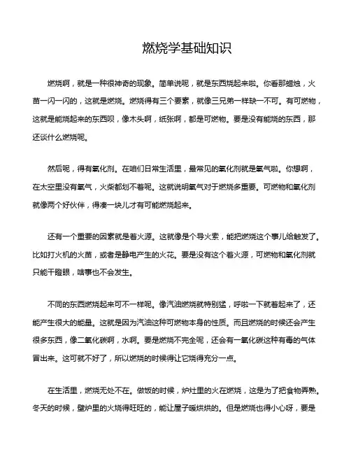 燃烧学基础知识