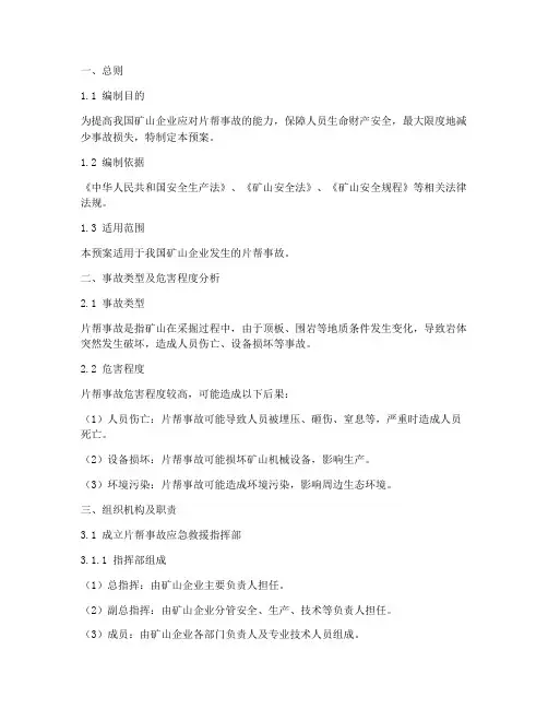 片帮事故专项应急预案