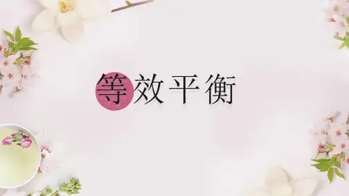 2.2.4 等效平衡高二化学选择性必修1同步教学课件(新教材人教版)