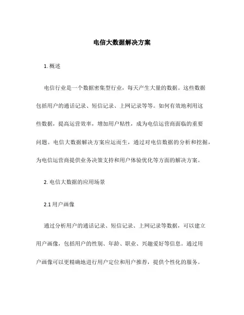 电信大数据解决方案