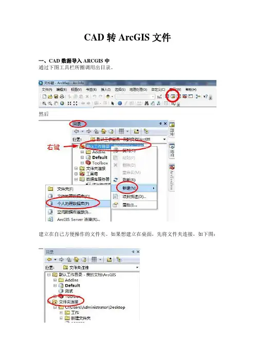 CAD转ArcGIS文件