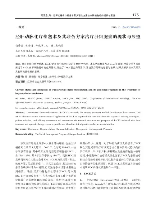 经肝动脉化疗栓塞术及其联合方案治疗肝细胞癌的现状与展望