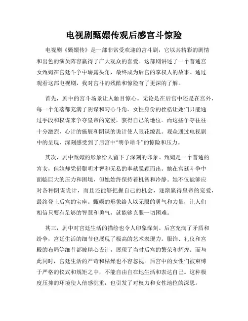 电视剧甄嬛传观后感宫斗惊险