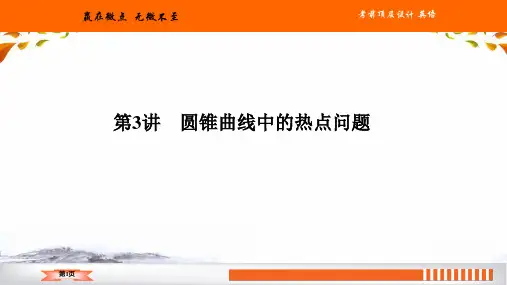 2021年高考文数第二轮第3讲 圆锥曲线中的热点问题