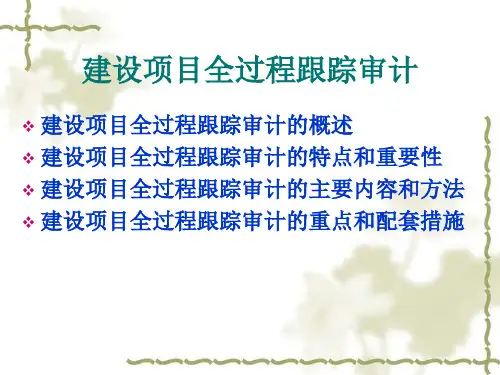 建设项目全过程跟踪审计ppt课件