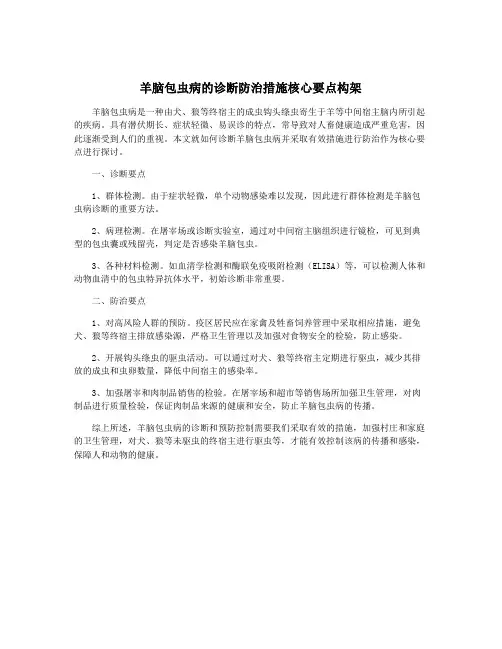 羊脑包虫病的诊断防治措施核心要点构架