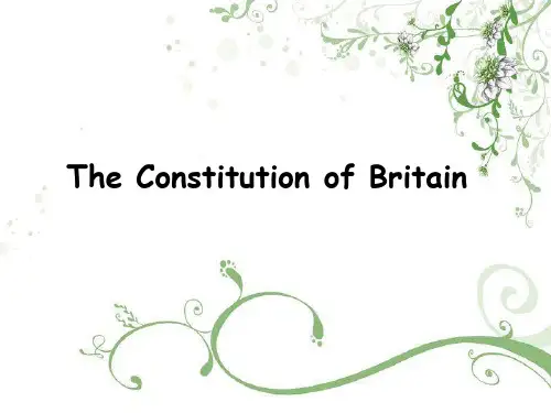 political system of the UK 英国政体