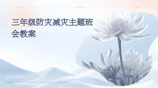三年级防灾减灾主题班会教案PPT
