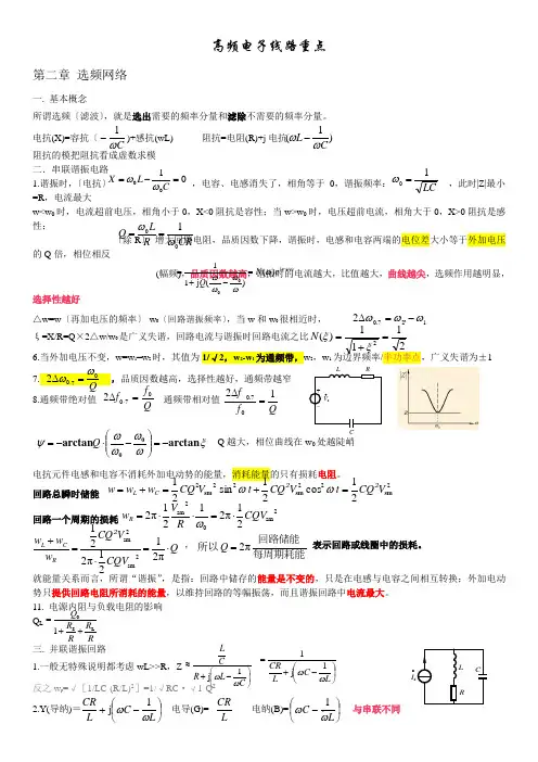高频电子线路(知识点整理)