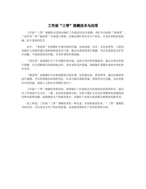 工作面“三带”观测技术与应用