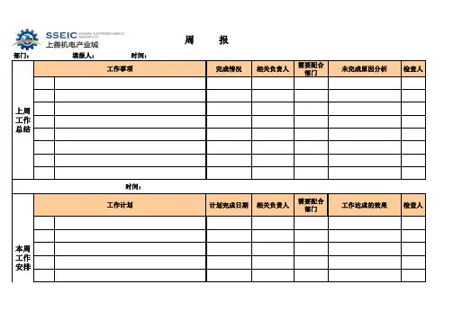 招商部周报表模板