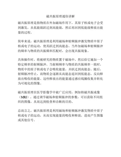 磁共振原理通俗讲解