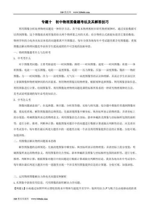 中考物理专题十初中物理图像题考法及其解答技巧