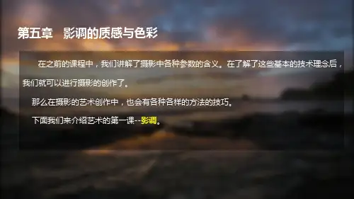 摄影摄像-5、影调的质感与色彩