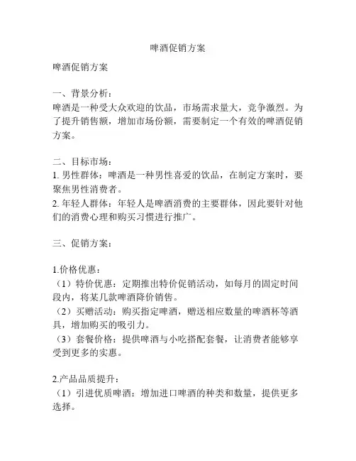 啤酒促销方案