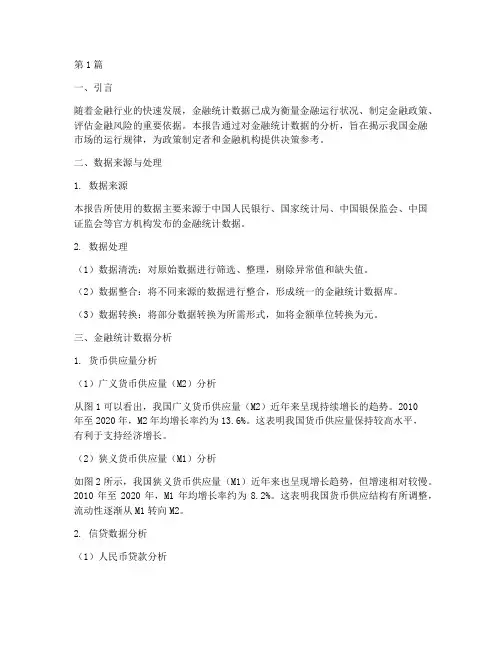 金融统计数据分析报告(3篇)