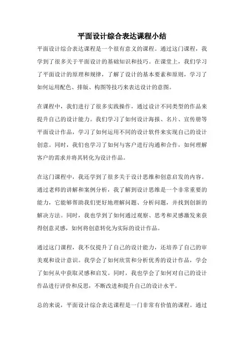 平面设计综合表达课程小结